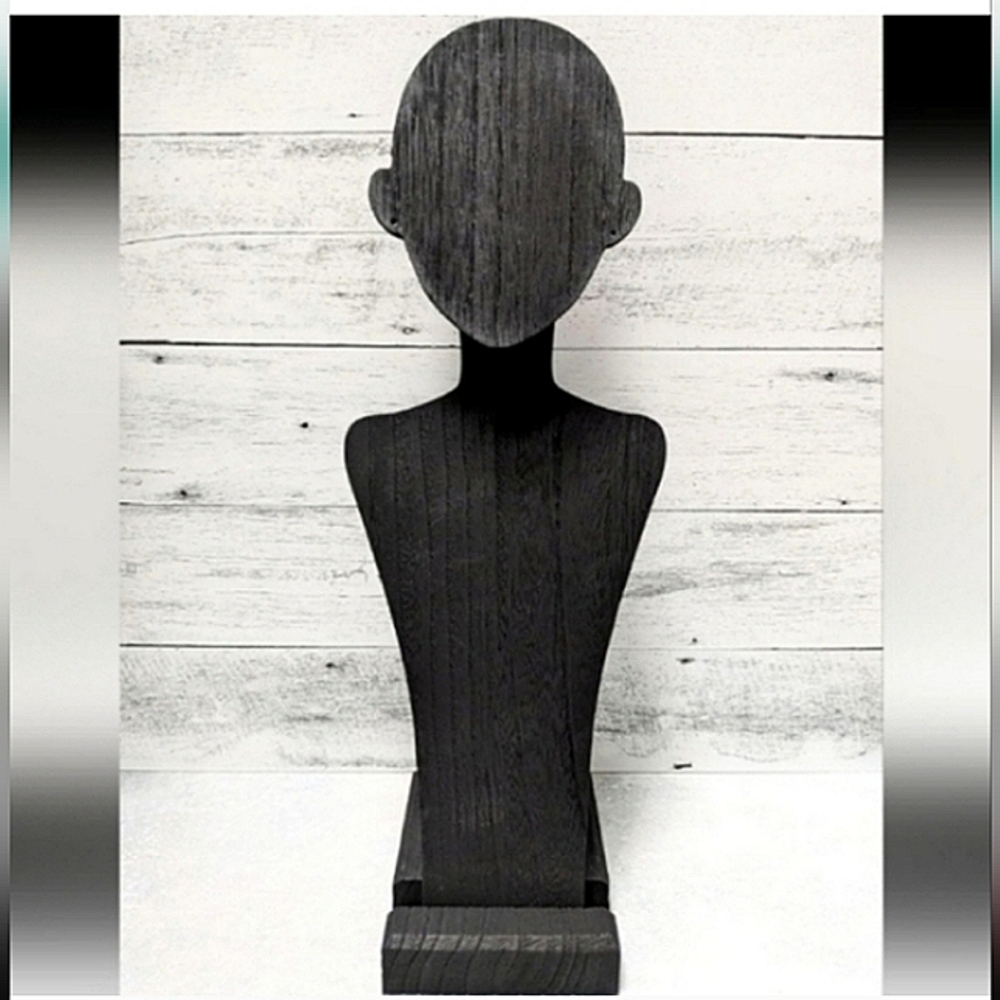 Black Bust Jewelry Display
